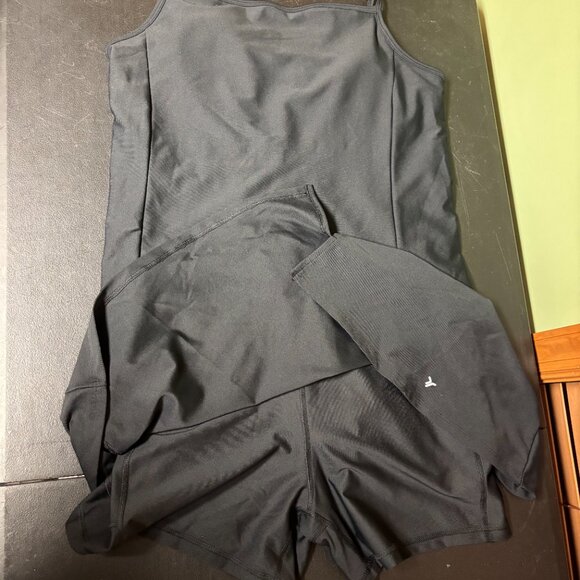 Old Navy Active Powersoft Go Dry Athletic Dress Women L Black Lined Tenniscore - Picture 2 of 3